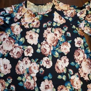Floral Top Bell Sleeves